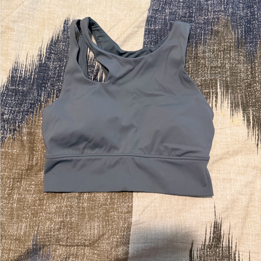 Women's Gray/Blue Sports Bra
